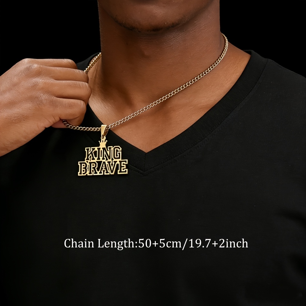 Custom Hollow Name Golden Punk Rock Necklace